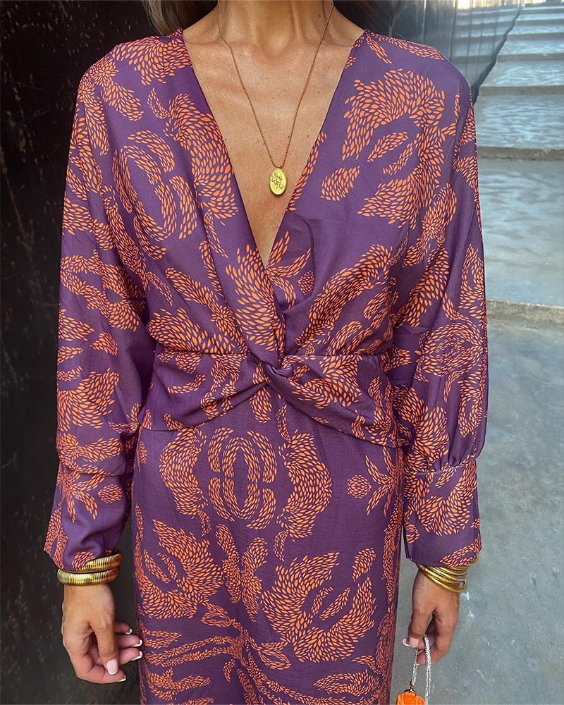 Robe Longue Drapée à Nœud pour Femme | Idéale pour les Sorties - Emilia Lane