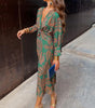 Robe Longue Droite à Col V pour Femmes - Emilia Lane