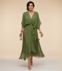 Robe Longue en Chiffon à Manches Évasées pour Femmes - Emilia Lane