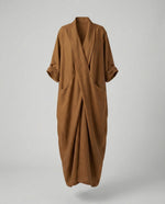 Robe Longue en Lin Moulante avec Poches pour Femme | Idéale pour les Vacances - Emilia Lane