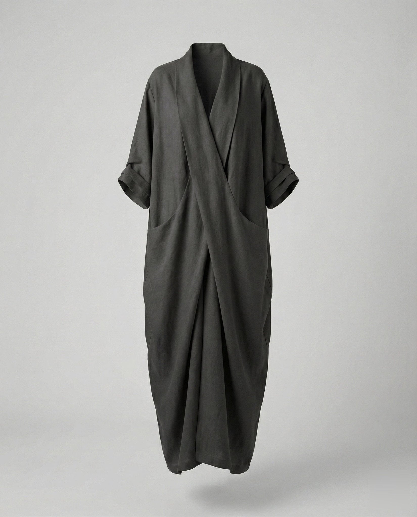 Robe Longue en Lin Moulante avec Poches pour Femme | Idéale pour les Vacances - Emilia Lane