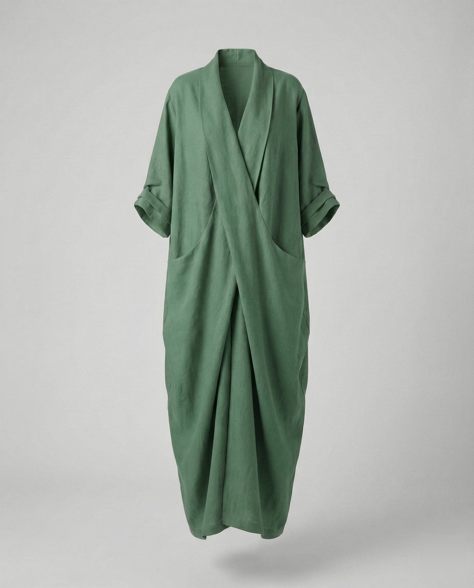 Robe Longue en Lin Moulante avec Poches pour Femme | Idéale pour les Vacances - Emilia Lane