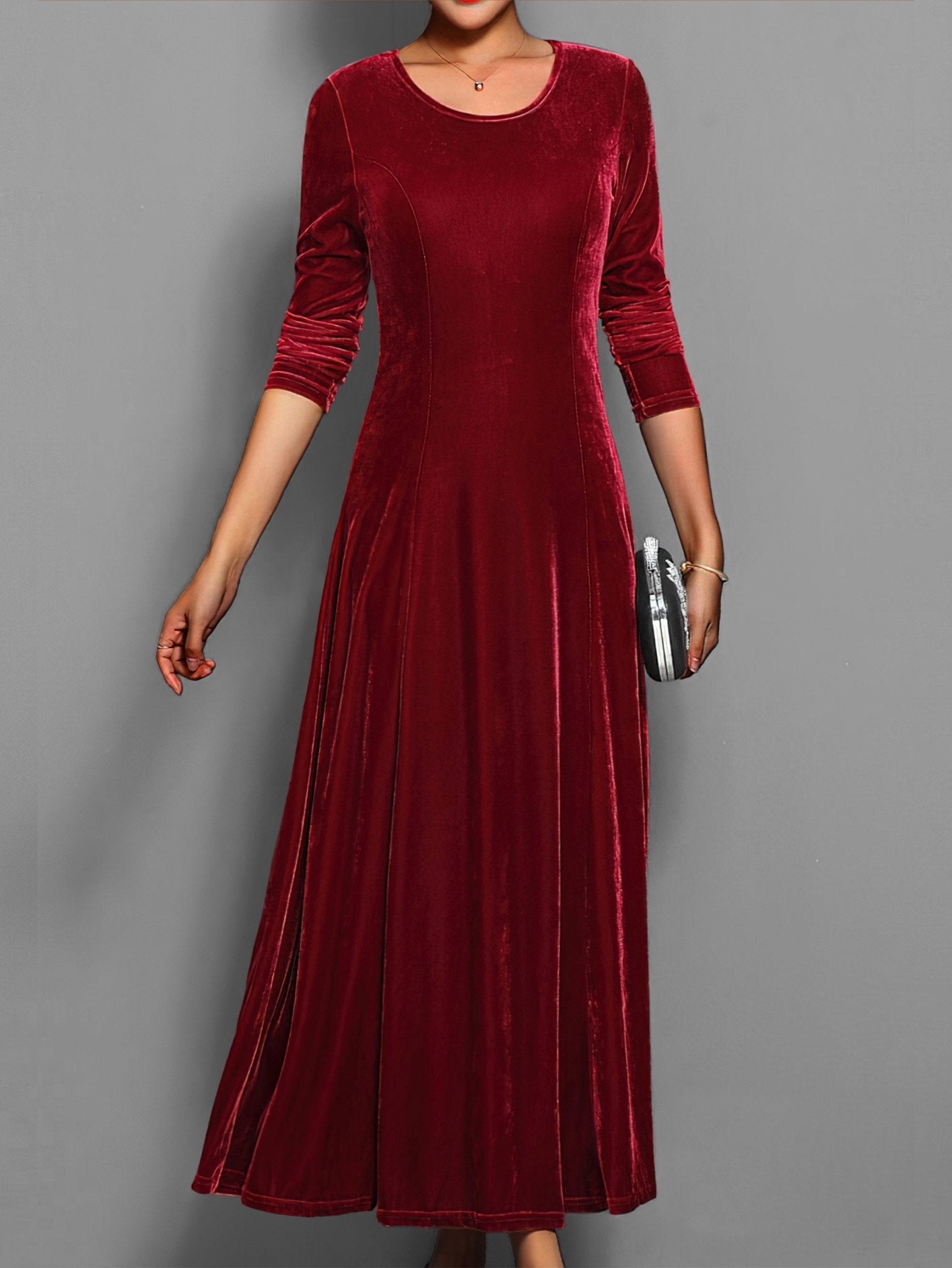 Robe Longue en Velours pour Femmes - Emilia Lane