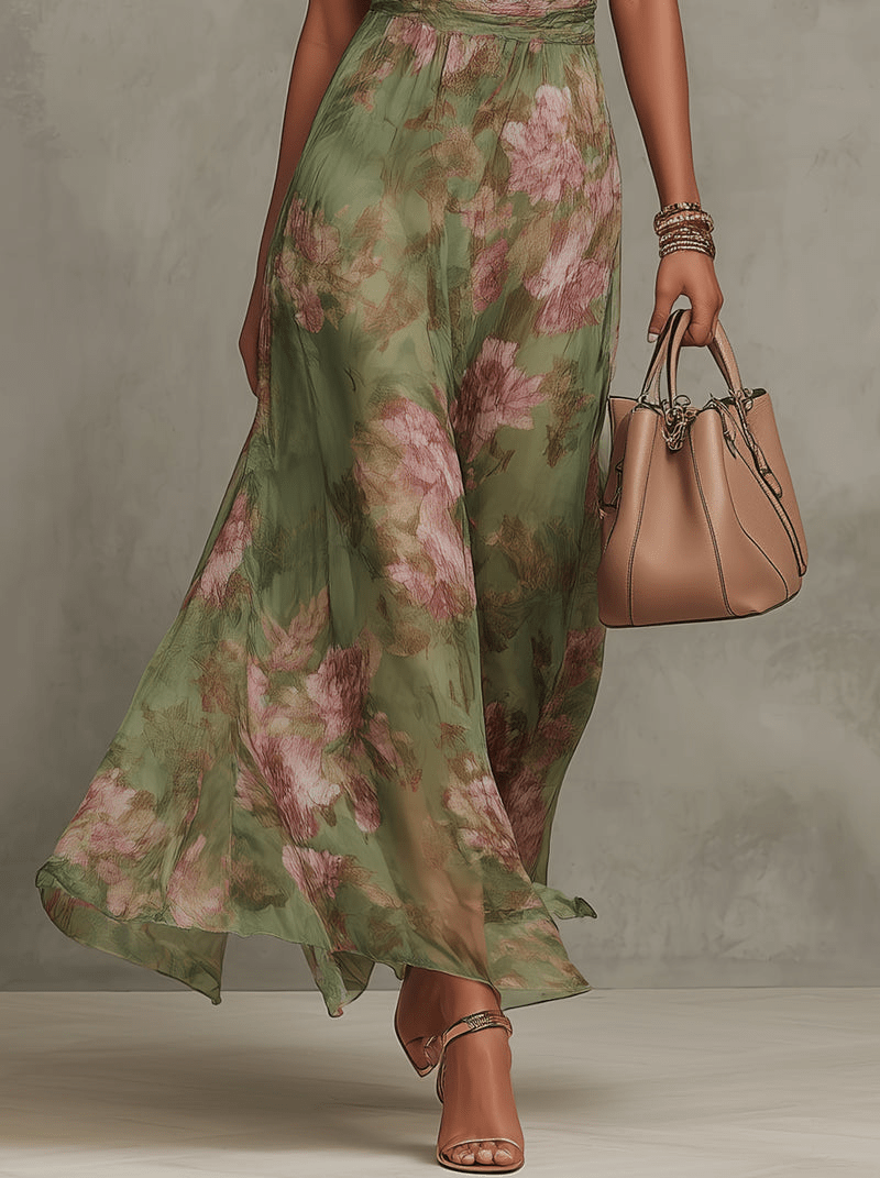 Robe Longue Imprimée Florale pour Femmes - Emilia Lane