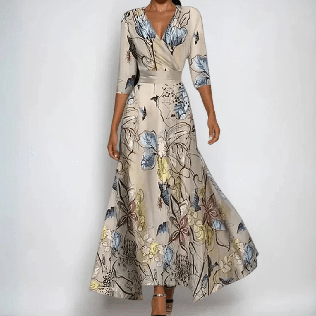 Robe longue imprimée pour femmes - Emilia Lane