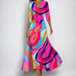 Robe longue imprimée pour femmes - Emilia Lane
