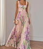 Robe longue plissée à motif floral pour femmes - Emilia Lane