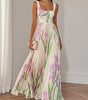 Robe longue plissée à motif floral pour femmes - Emilia Lane