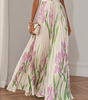 Robe longue plissée à motif floral pour femmes - Emilia Lane