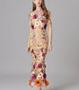 Robe Longue sans Manches à Appliqué Floral pour Femme | Idéale pour les Sorties - Emilia Lane