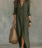 Robe Maxi à Col Chemise pour Femmes - Emilia Lane