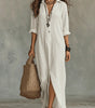 Robe Maxi à Col Chemise pour Femmes - Emilia Lane