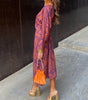 Robe Maxi Drapée à Nœud et Col V pour Femmes - Emilia Lane