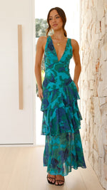 Robe Maxi en Chiffon à Volants pour Femmes - Emilia Lane