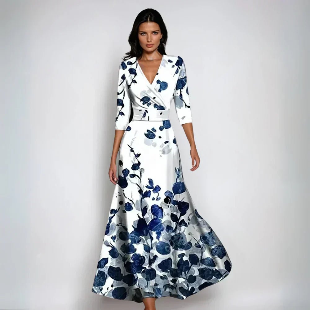Robe Maxi Imprimée à Enveloppement pour Femmes - Emilia Lane