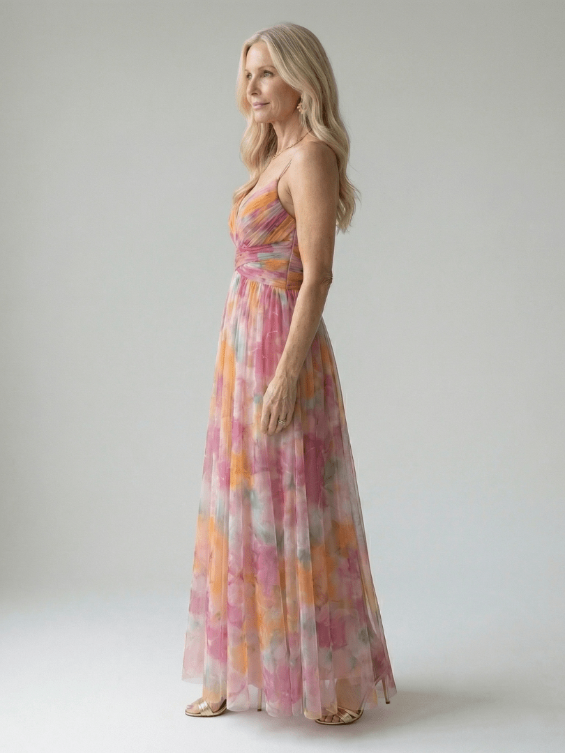 Robe Maxi Sans Manches à Imprimé pour Femme - Emilia Lane