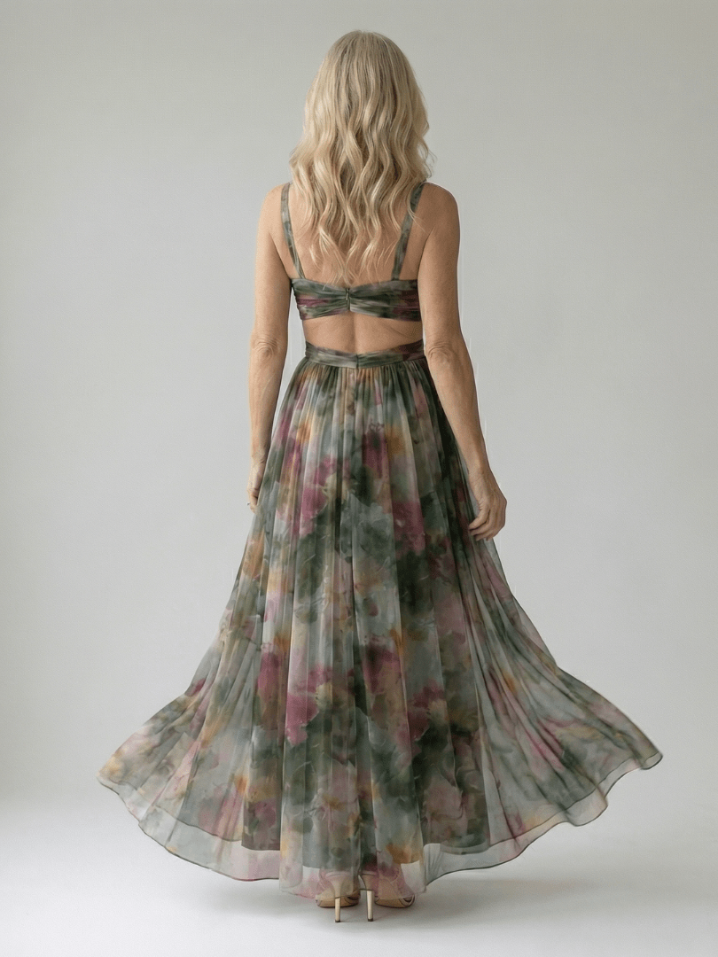 Robe Maxi Sans Manches à Imprimé pour Femme - Emilia Lane