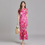 Robe Mermaid à Appliques Florales pour Femme | Idéale pour les Sorties - Emilia Lane