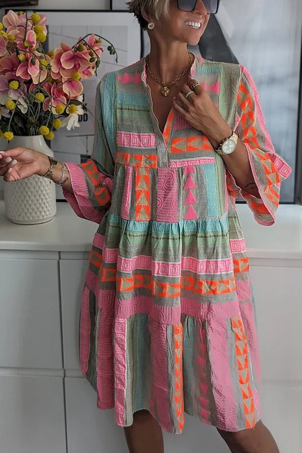Robe mi - longue à imprimé pour femmes - Emilia Lane