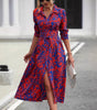 Robe mi - longue coupe évasée pour femmes - Emilia Lane