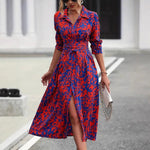 Robe mi - longue coupe évasée pour femmes - Emilia Lane