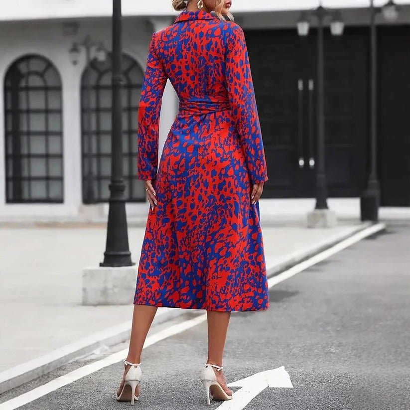 Robe mi - longue coupe évasée pour femmes - Emilia Lane
