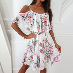Robe Mi - Longue en Chiffon Imprimée pour Femmes - Emilia Lane