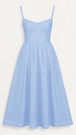 Robe Midi à Encolure Ascot et Coupe Évasée pour Femme | Idéale pour l'Été - Emilia Lane