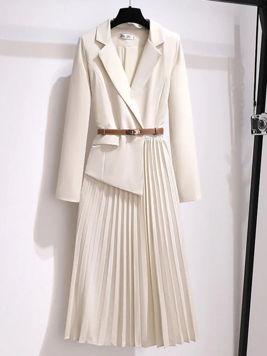 Robe Midi A - Line Plissée pour Femmes - Emilia Lane