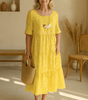Robe midi à manches courtes pour femmes - Emilia Lane