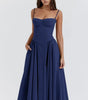 Robe Midi à Träger Ajustée et Plissée pour Femme | Idéale pour les Sorties - Emilia Lane