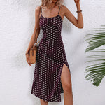 Robe Midi Camisole à Pois pour Femme | Idéale pour les Sorties - Emilia Lane