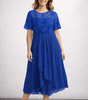 Robe Midi Dentelle et Chiffon pour Femmes - Emilia Lane