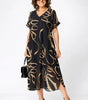 Robe Midi Élégante avec Imprimé pour Femmes - Emilia Lane