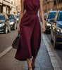 Robe Midi Élégante Sans Manches pour Femmes - Emilia Lane