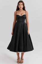 Robe Midi en Satin pour Femmes - Emilia Lane