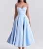 Robe Midi en Satin pour Femmes - Emilia Lane