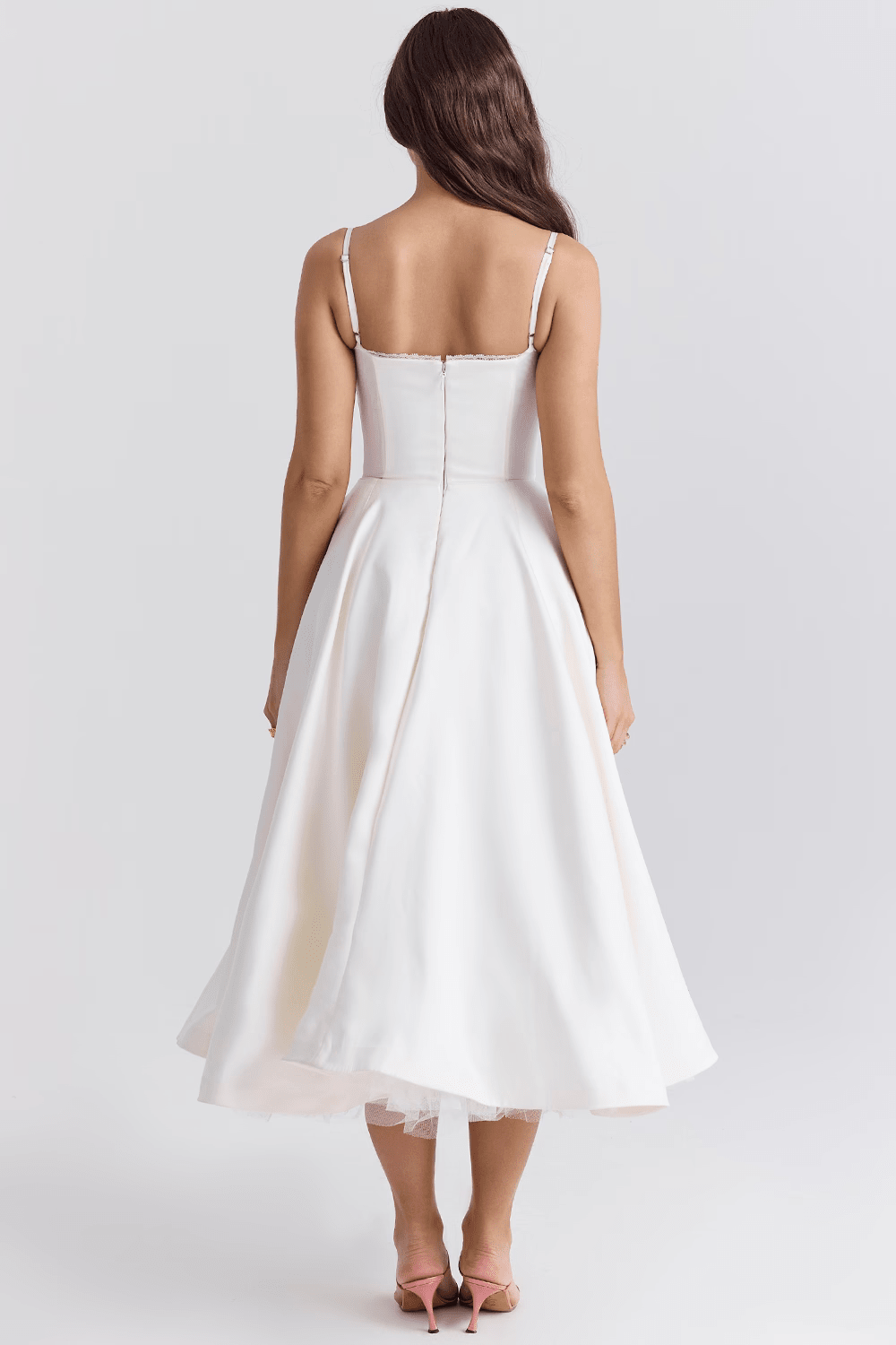 Robe Midi en Satin pour Femmes - Emilia Lane
