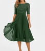 Robe Midi Évasée en Dentelle pour Femme | Idéale pour le Quotidien - Emilia Lane