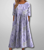 Robe Midi Imprimée à Col Rond pour Femmes - Emilia Lane