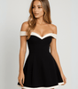 Robe Mini à Bretelles Contrastantes pour Femmes - Emilia Lane