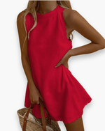 Robe Mini en Coton et Lin pour Femmes - Emilia Lane