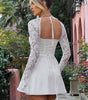 Robe Moulante à Manches en Dentelle pour Femme - Emilia Lane