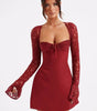 Robe Moulante à Manches en Dentelle pour Femme - Emilia Lane