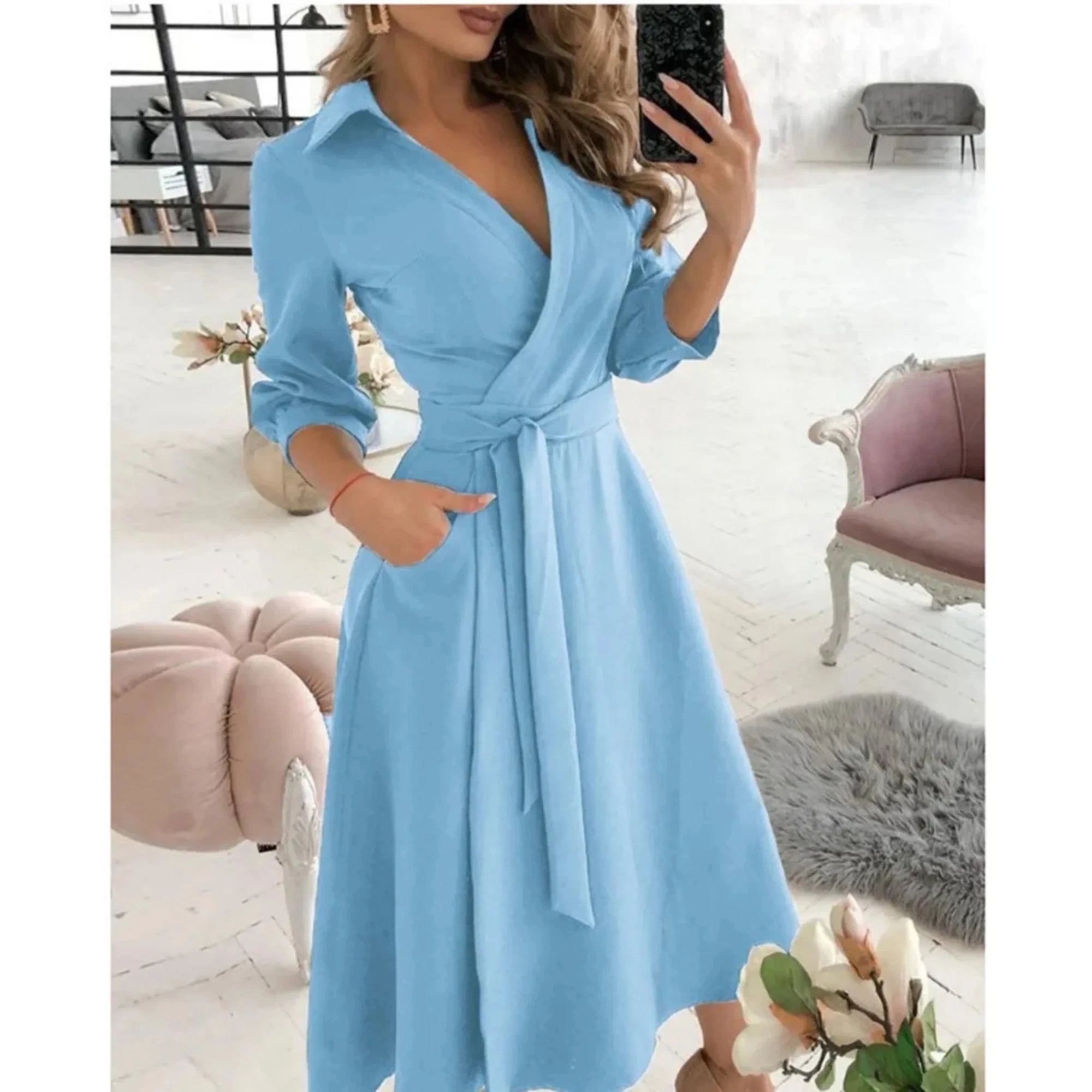 Robe Portefeuille Élégante pour Femmes - Emilia Lane