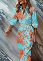 Robe Portefeuille Imprimée à Encolure en V pour Femme | Idéale pour les Sorties - Emilia Lane