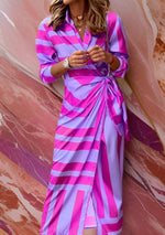 Robe Portefeuille Imprimée à Encolure en V pour Femme | Idéale pour les Sorties - Emilia Lane