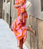 Robe Portefeuille Imprimée à Encolure en V pour Femme | Idéale pour les Sorties - Emilia Lane