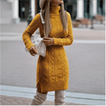 Robe Pull Col à Revers à Manches Longues pour Femme - Emilia Lane