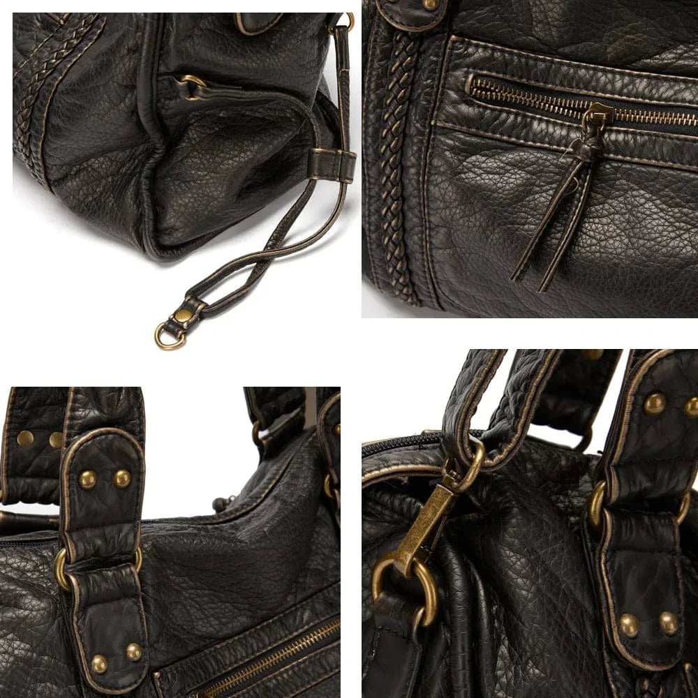 Sac à main vintage en cuir pour femmes - Emilia Lane